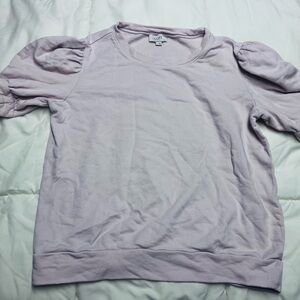 LOFT Light Pink Puff Sleeve Shirt